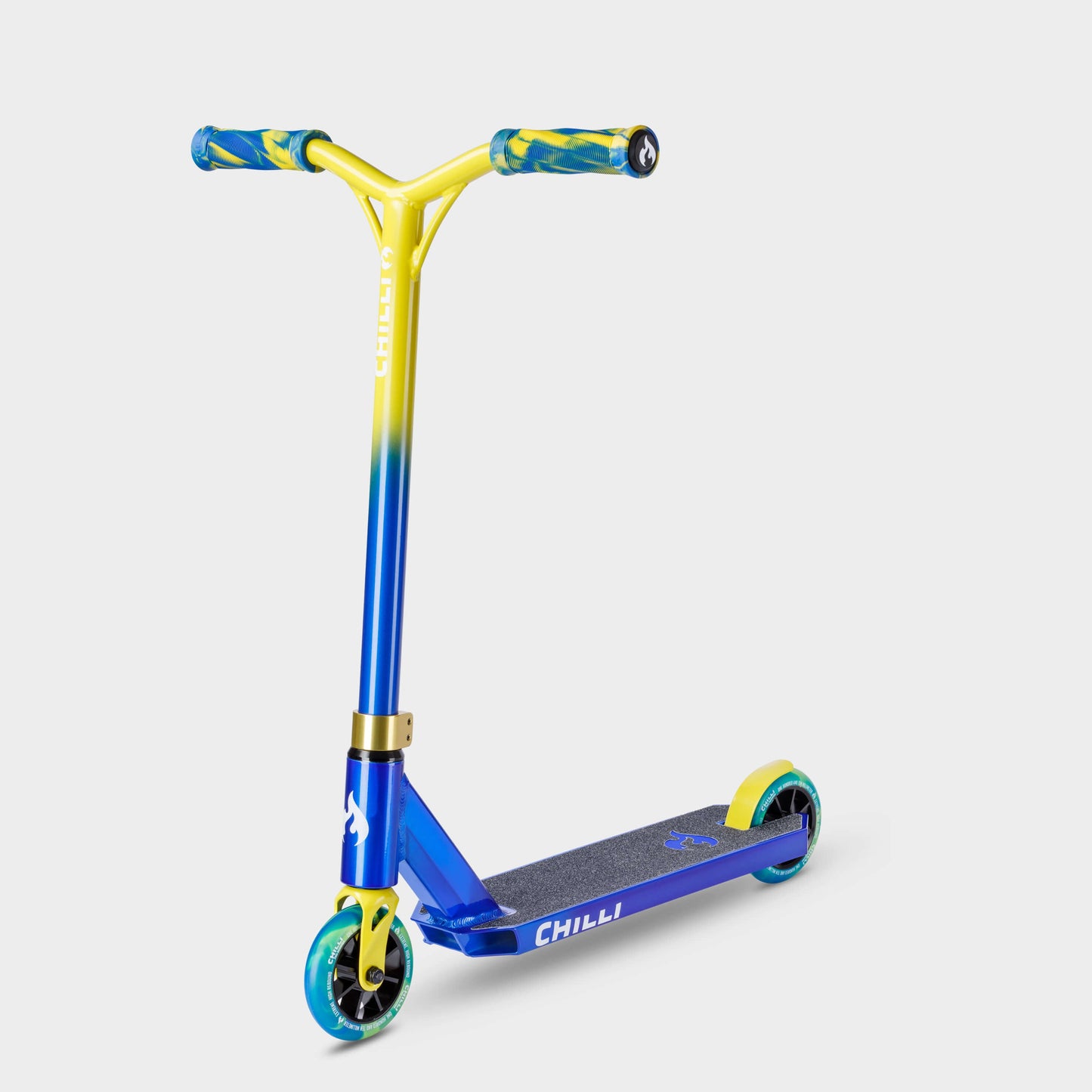 Base S Jumpstart Stunt Scooter: Blue/Yellow