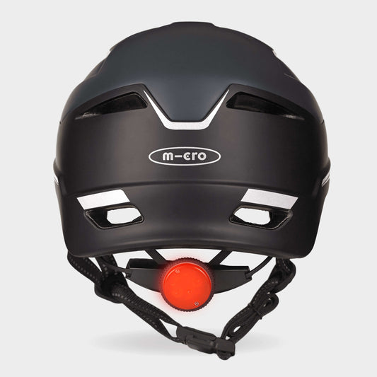 Helmet for Scooters and Bikes with Visor: Black