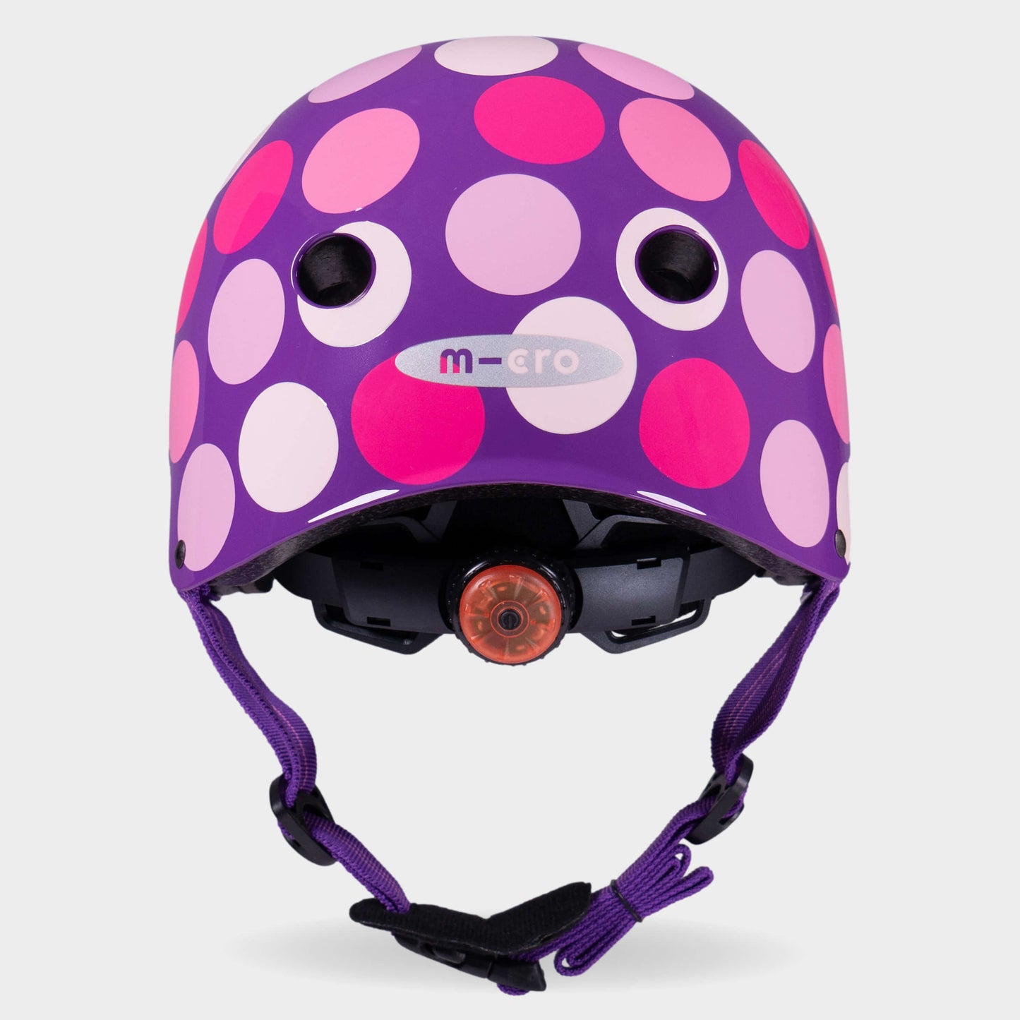 Printed Helmet for Bike and Scooters: Purple Dot
