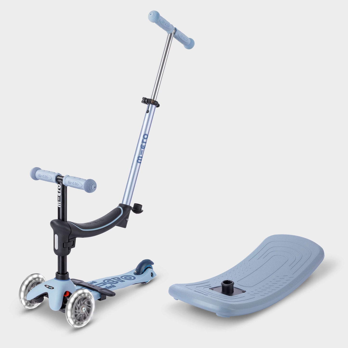 Mini Micro 6in1 Rock & Go Scooter: Soft Blue
