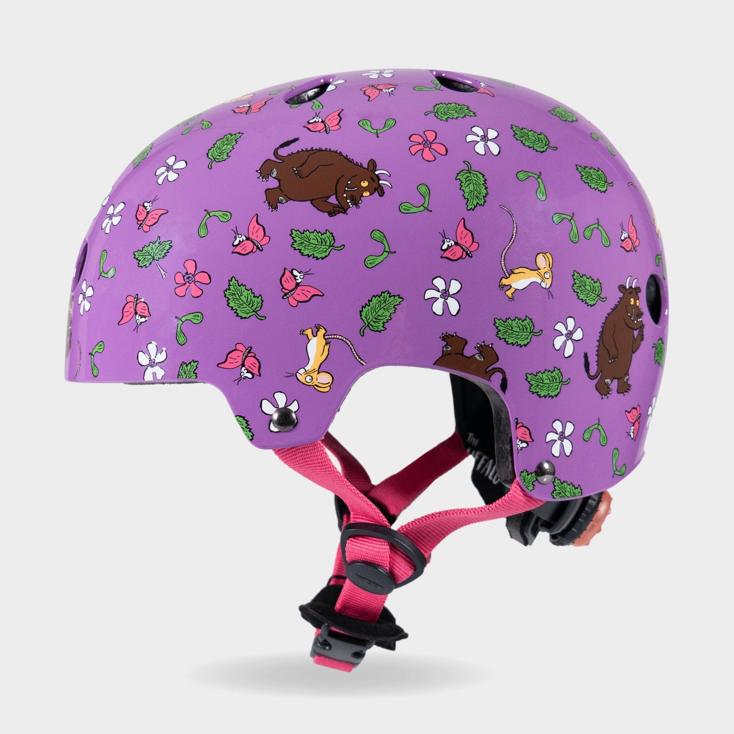 Printed Helmets for Bikes and Scooters: Gruffalo Purple