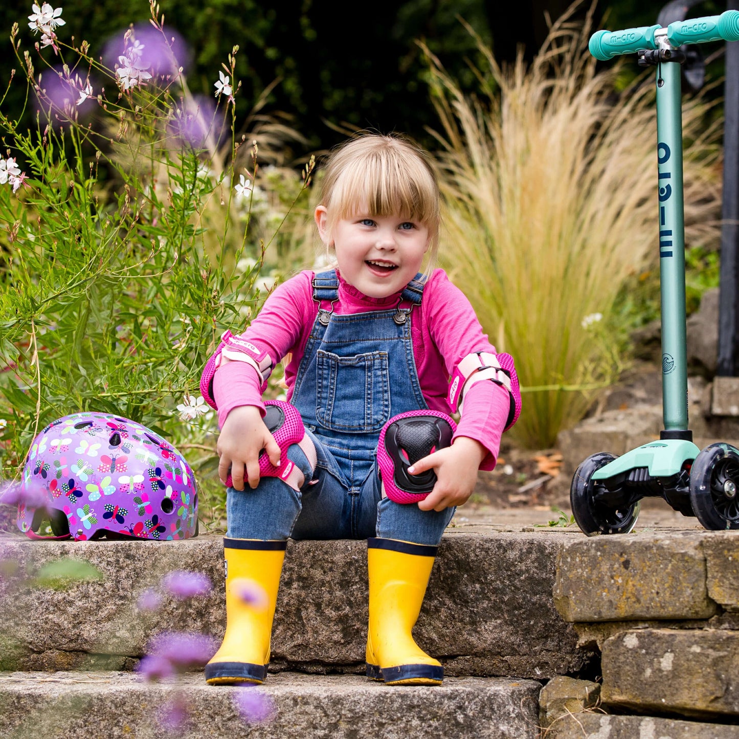 Knee and Elbow Pads Micro Safety: Pink