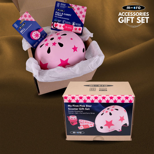 Helmet, Pull & Carry, Bell: Pink Star