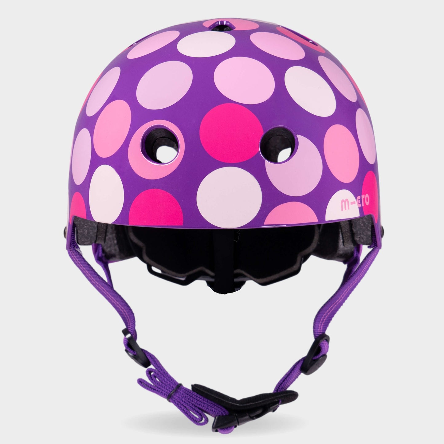 Printed Helmet for Bike and Scooters: Purple Dot