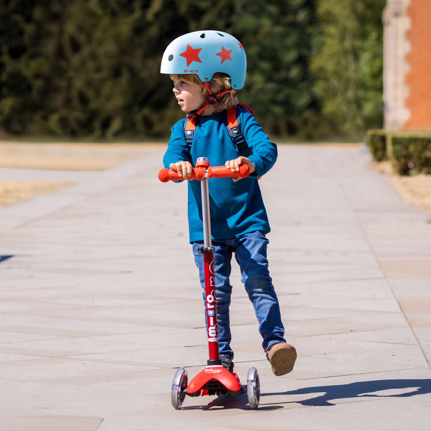 Printed Helmets for Bikes and Scooters: Star Blue