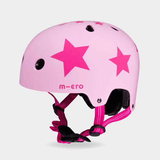 Printed Helmet for Bikes and Scooters: Star Pink