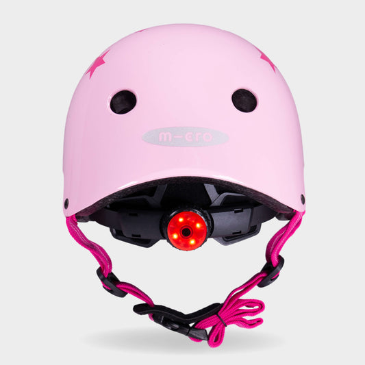 Printed Helmet for Bikes and Scooters: Star Pink