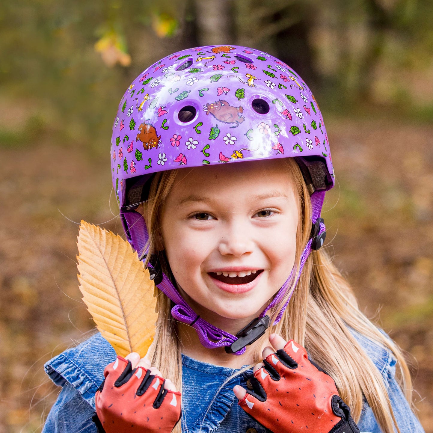 Printed Helmets for Bikes and Scooters: Gruffalo Purple