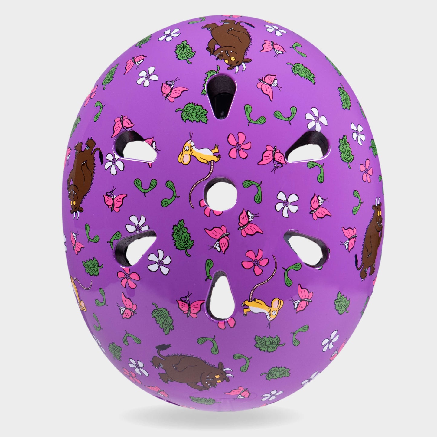 Printed Helmets for Bikes and Scooters: Gruffalo Purple