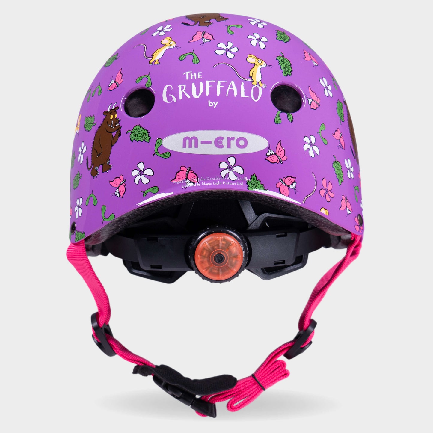 Printed Helmets for Bikes and Scooters: Gruffalo Purple