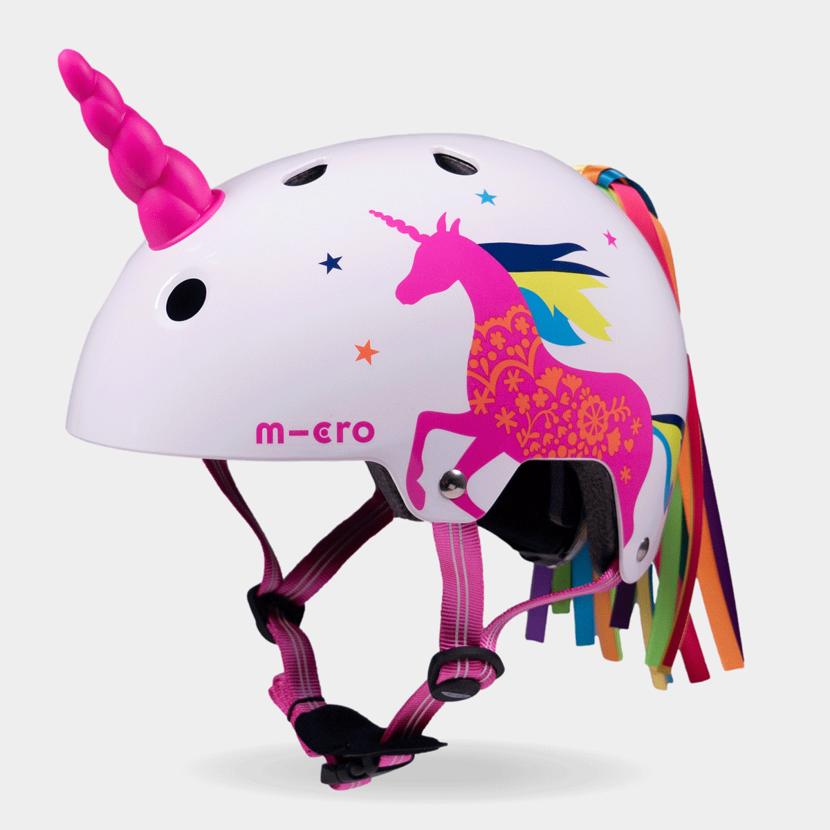 Printed Helmets for Bike and Scooters: Unicorn Placed