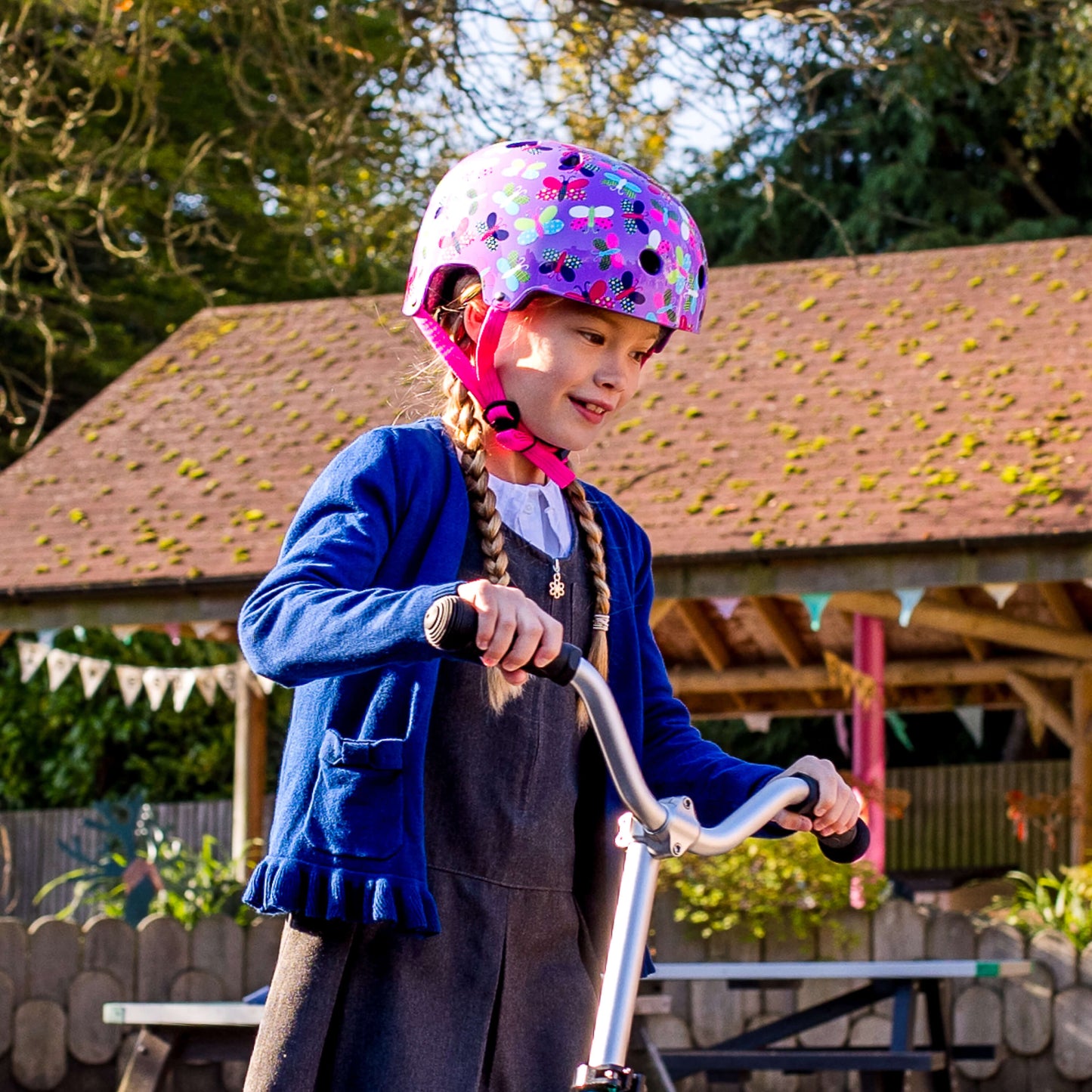 Printed Helmets for Bikes and Scooters: Butterfly Print