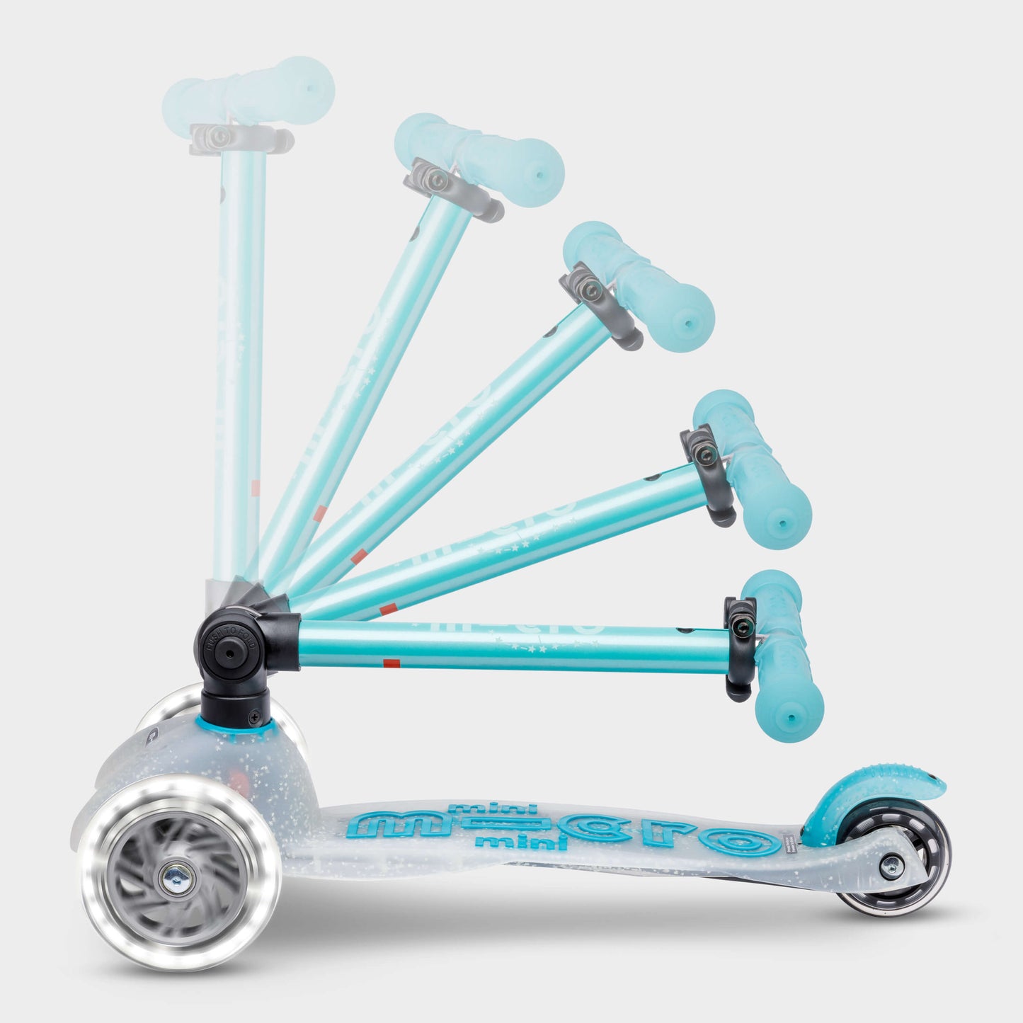 Mini Micro Foldable Orion LED Scooter: Blue