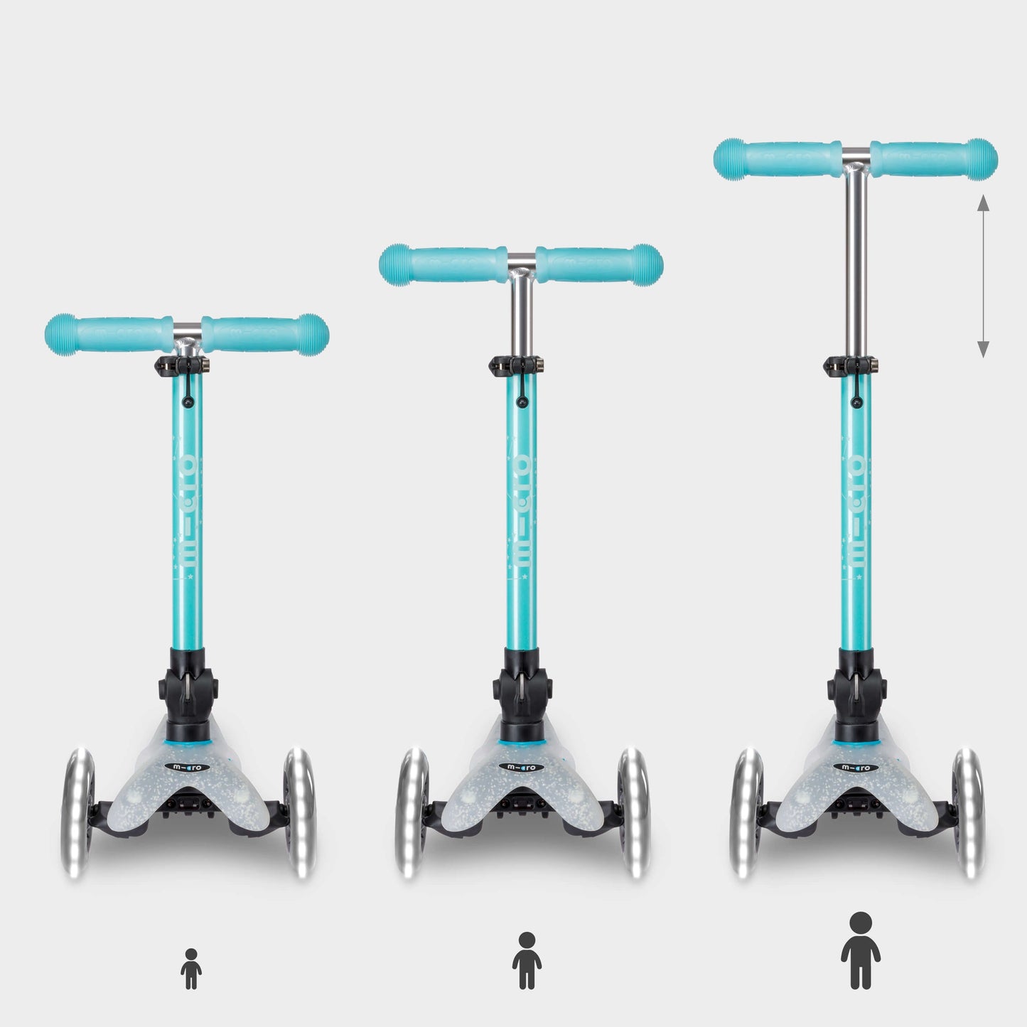 Mini Micro Foldable Orion LED Scooter: Blue