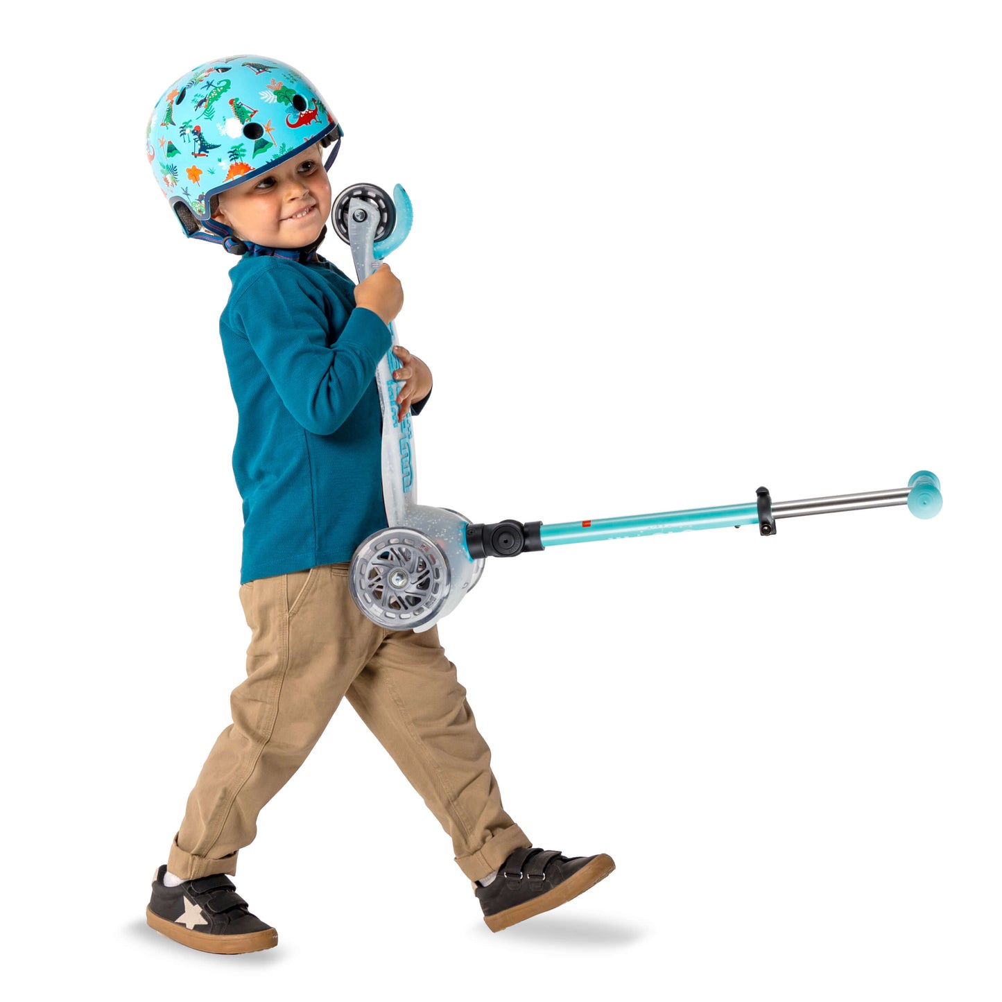 Mini Micro Foldable Orion LED Scooter: Blue