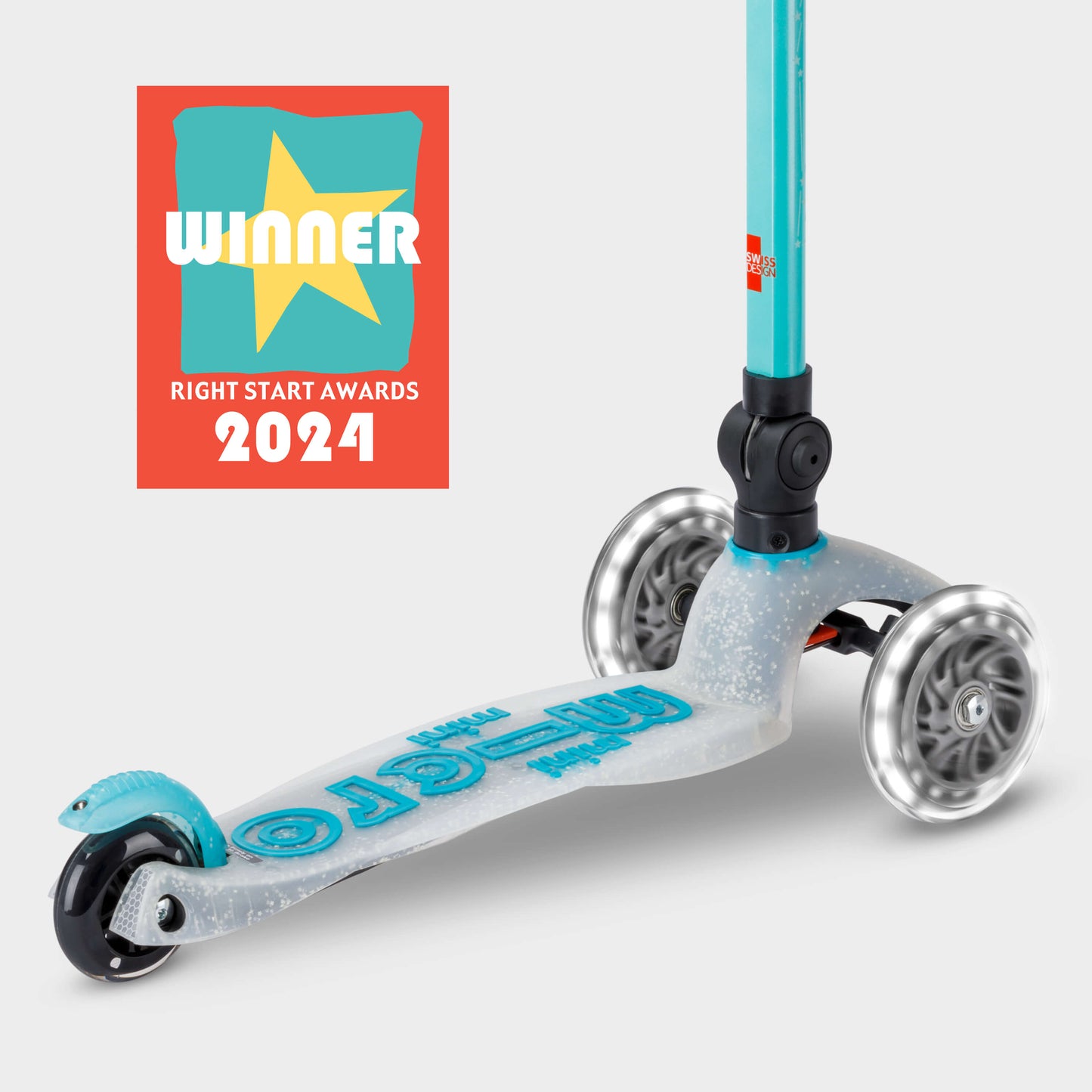 Mini Micro Foldable Orion LED Scooter: Blue