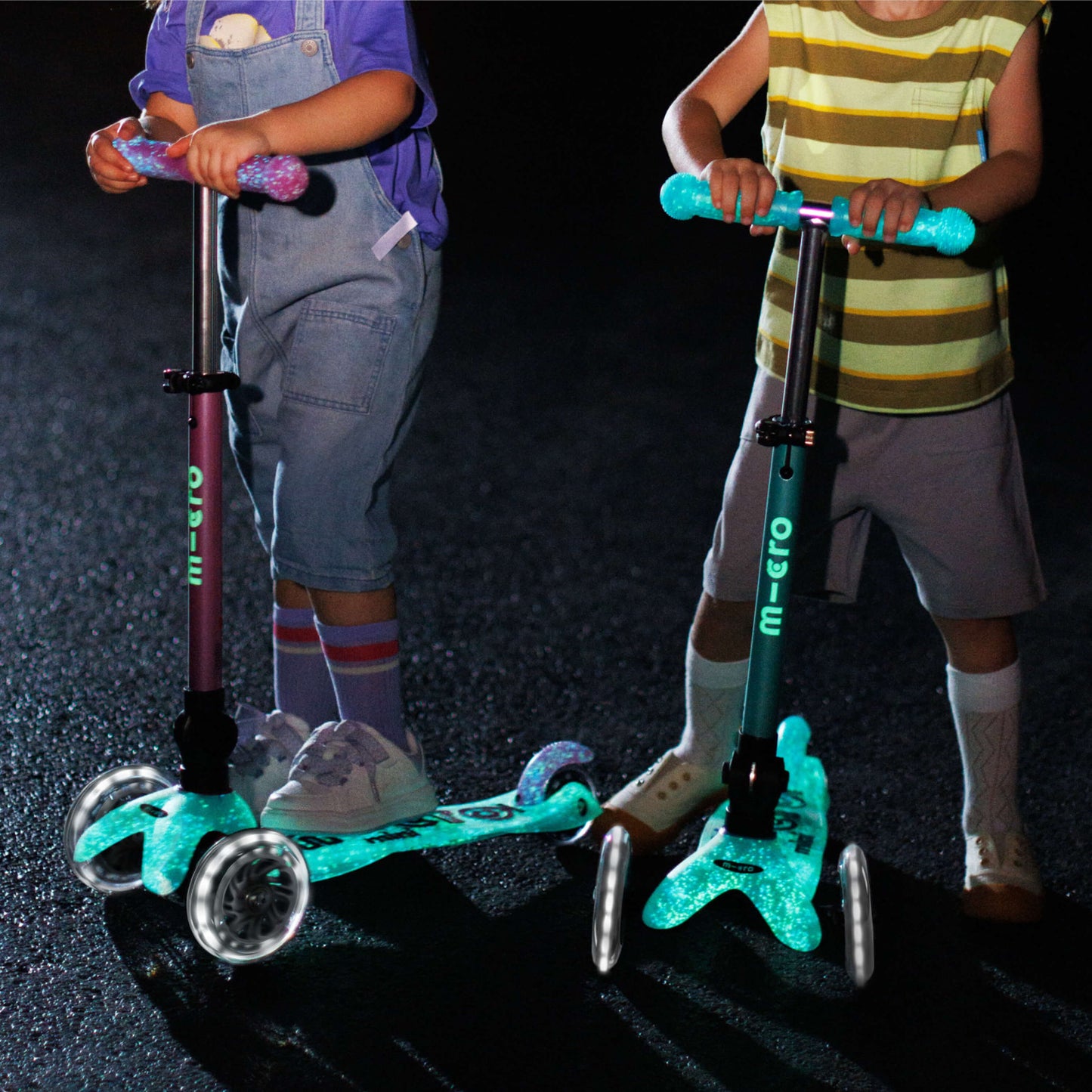 Mini Micro Foldable Orion LED Scooter: Blue