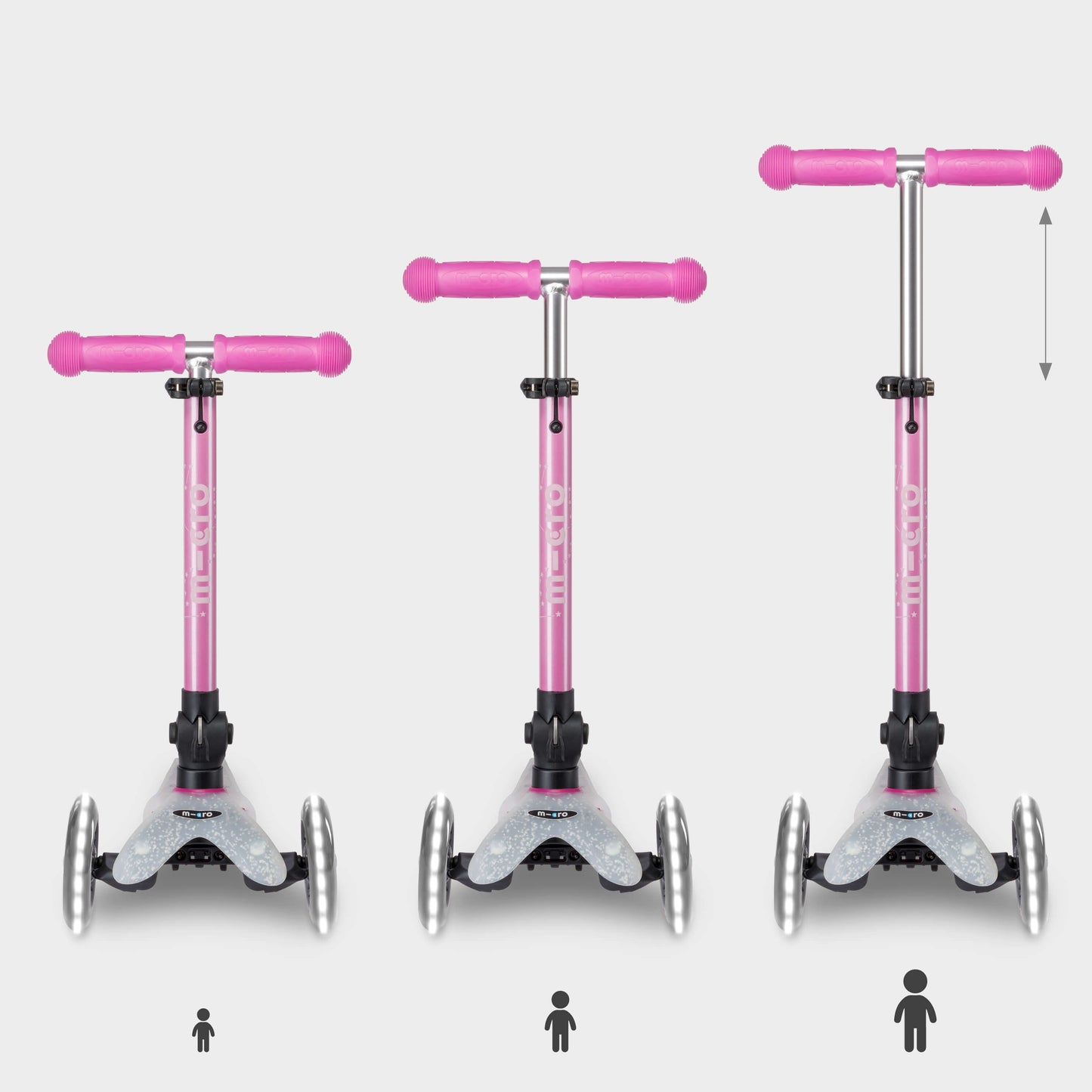 Mini Micro Foldable Orion LED Scooter: Pink