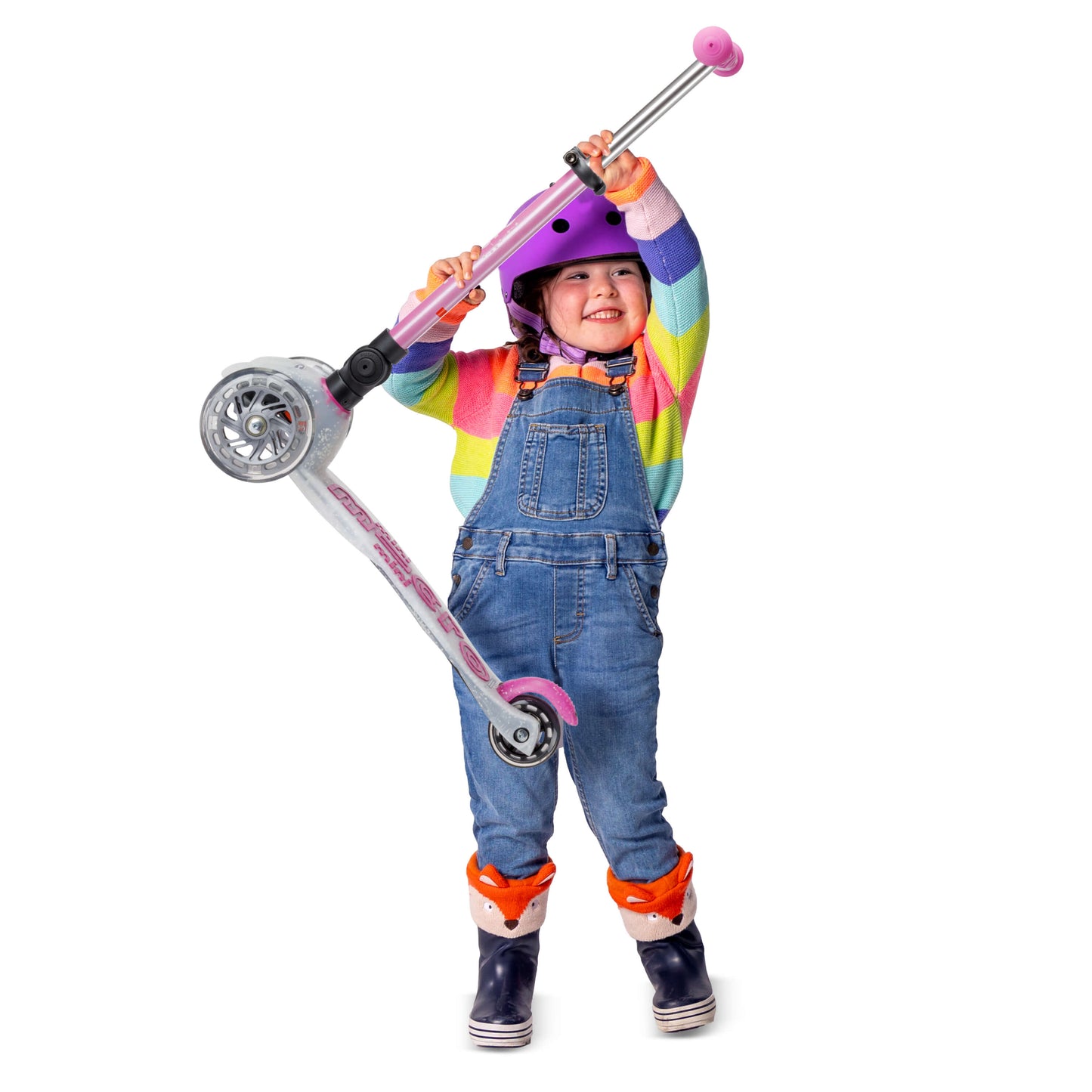 Mini Micro Foldable Orion LED Scooter: Pink