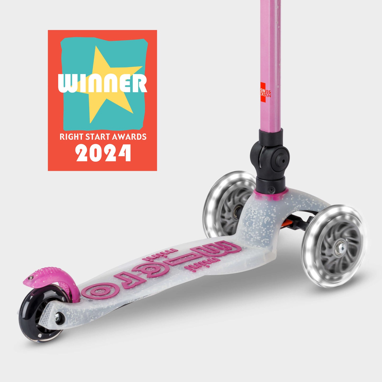 Mini Micro Foldable Orion LED Scooter: Pink