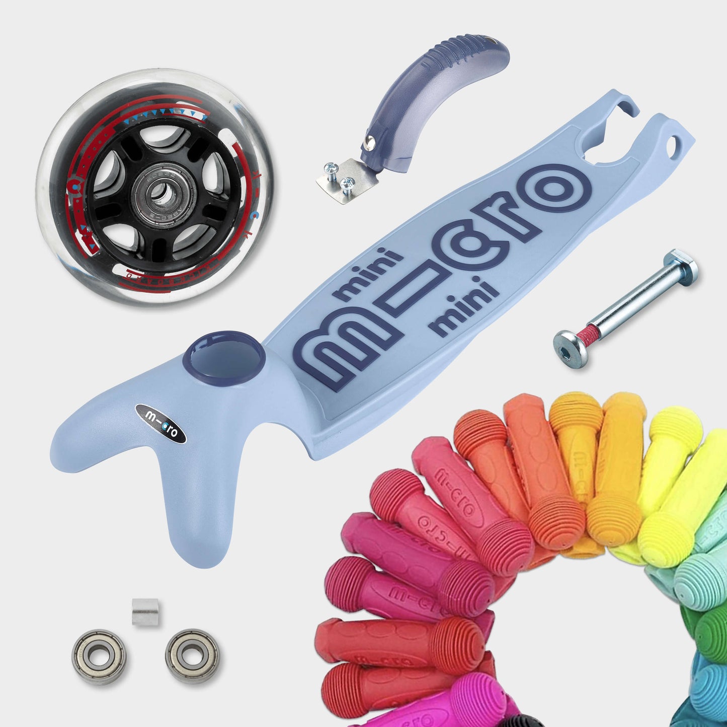 Mini Micro 6in1 Rock & Go Scooter: Soft Blue