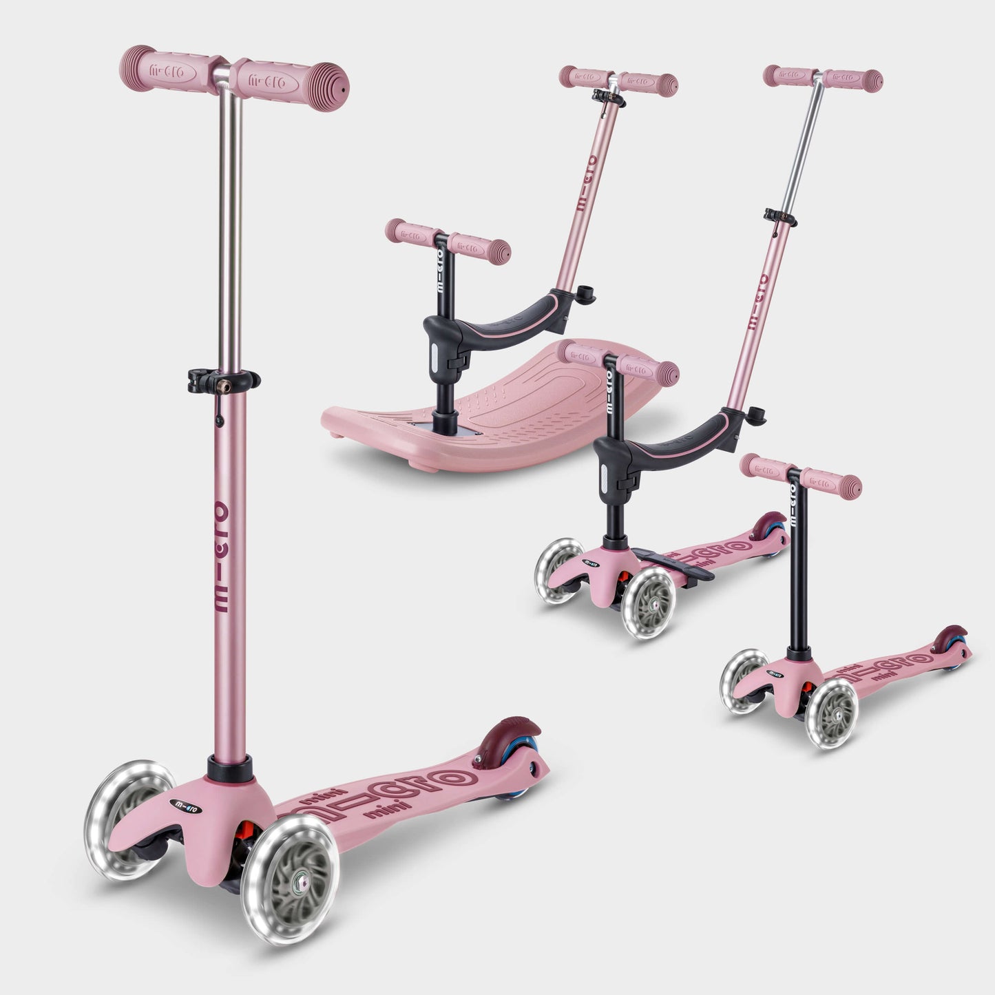 Mini Micro 4in1 with indoor rocker: Rose Pink