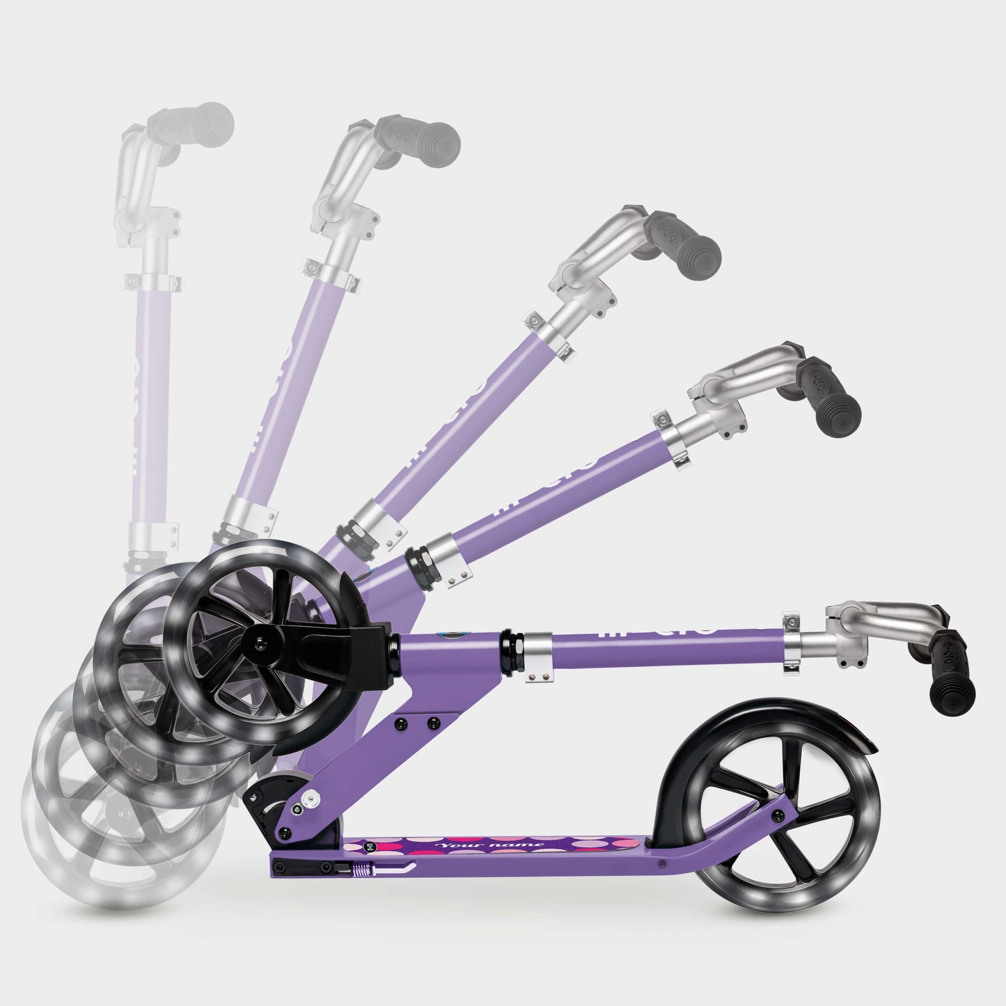 Customisable Light up Large Wheels: Purple