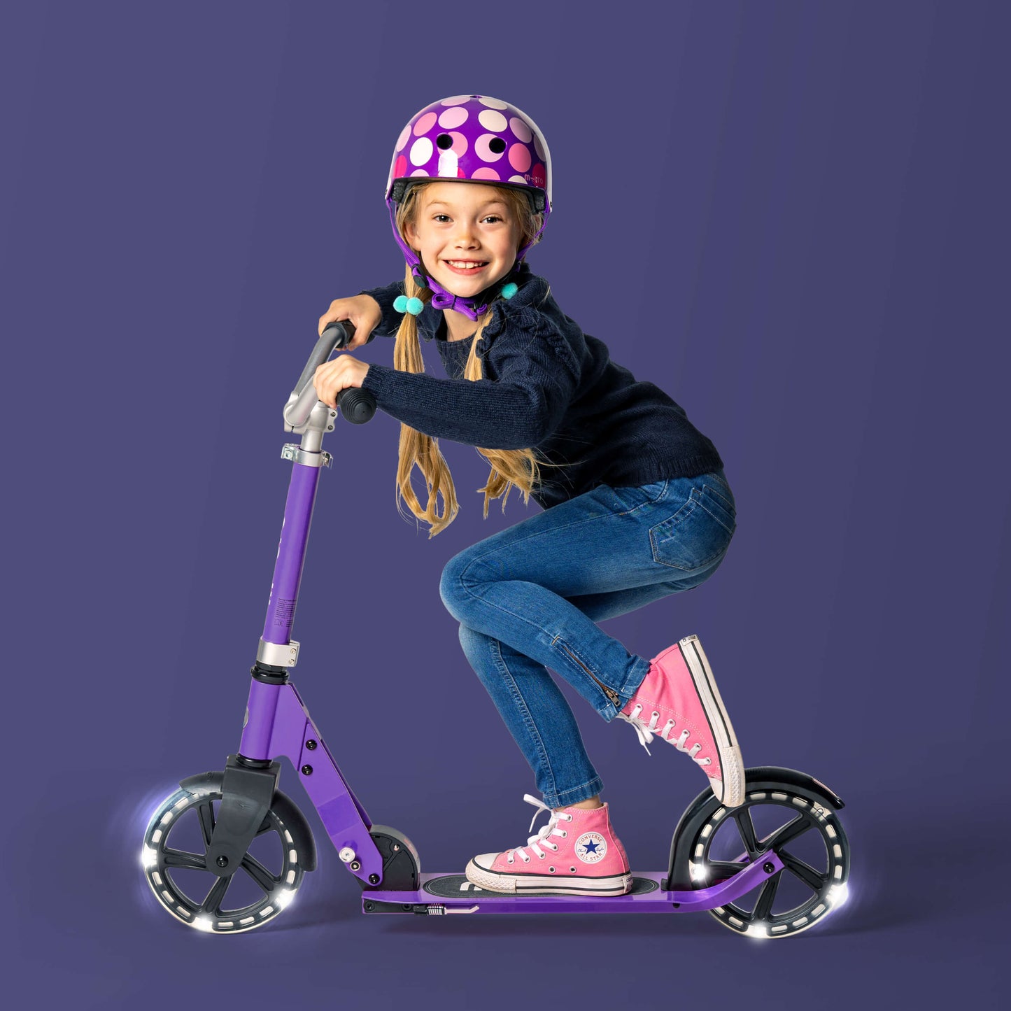 Customisable Light up Large Wheels: Purple