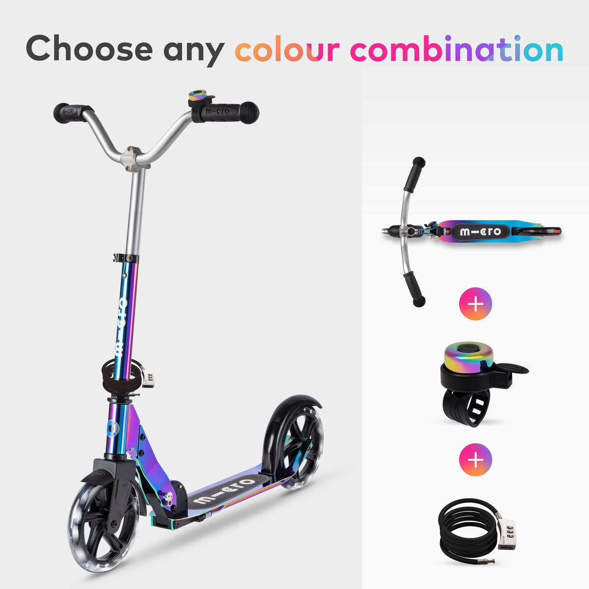 Micro Cruiser LED, Bell and Lock Set