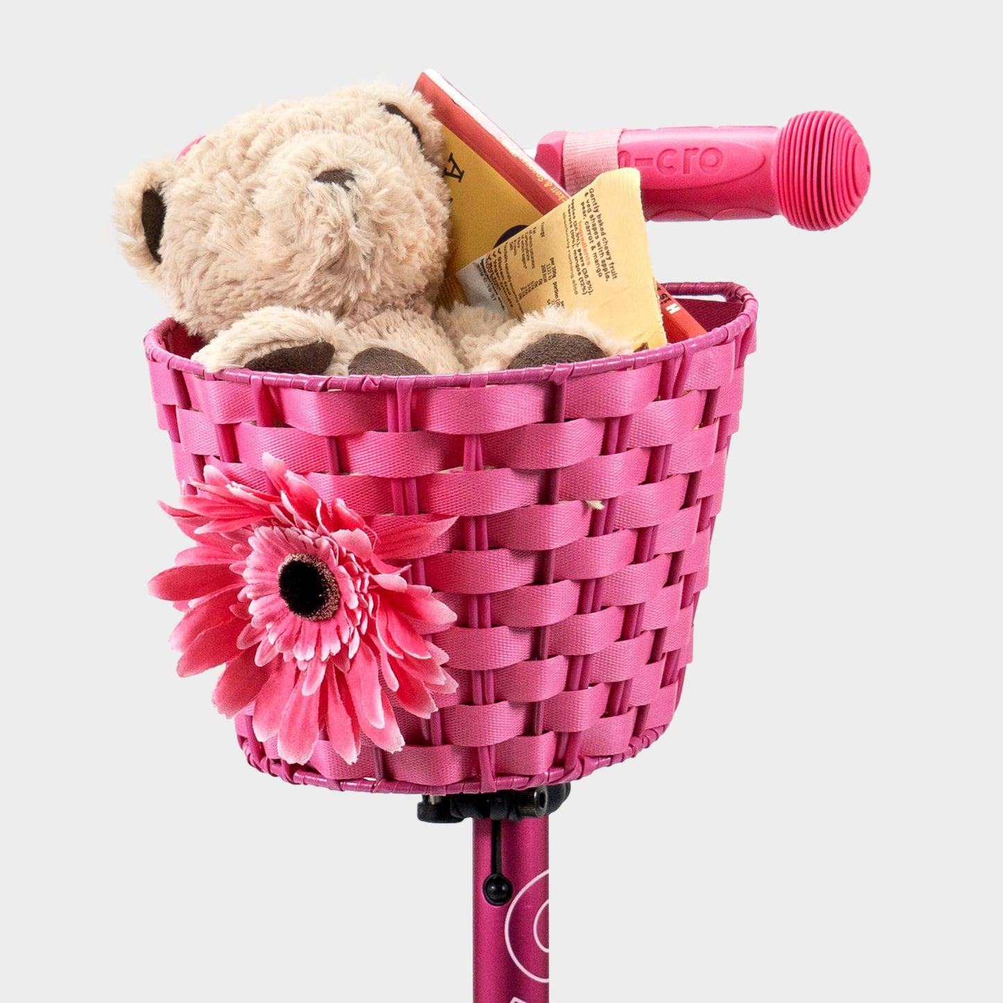 Basket, Bell and Ribbons: Pink