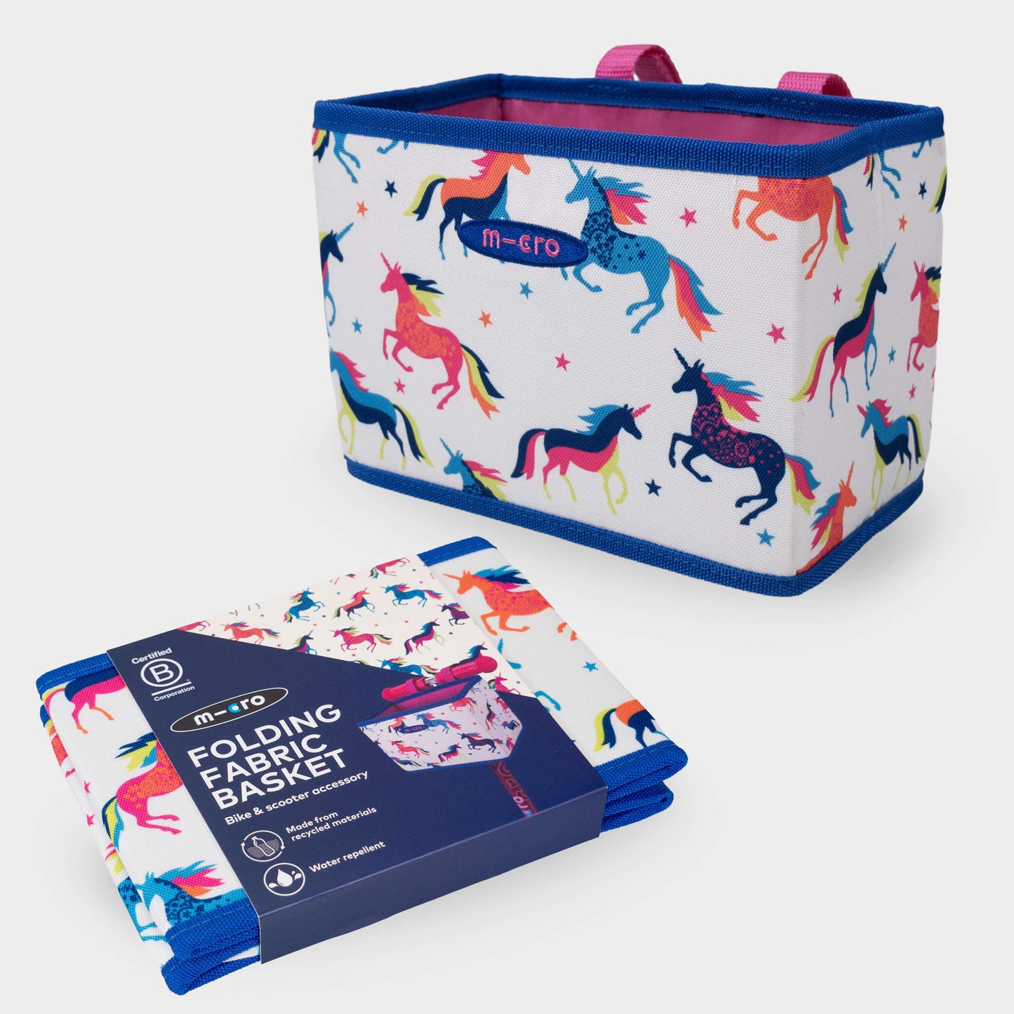 Folding Basket Made with recycled materials: Unicorn