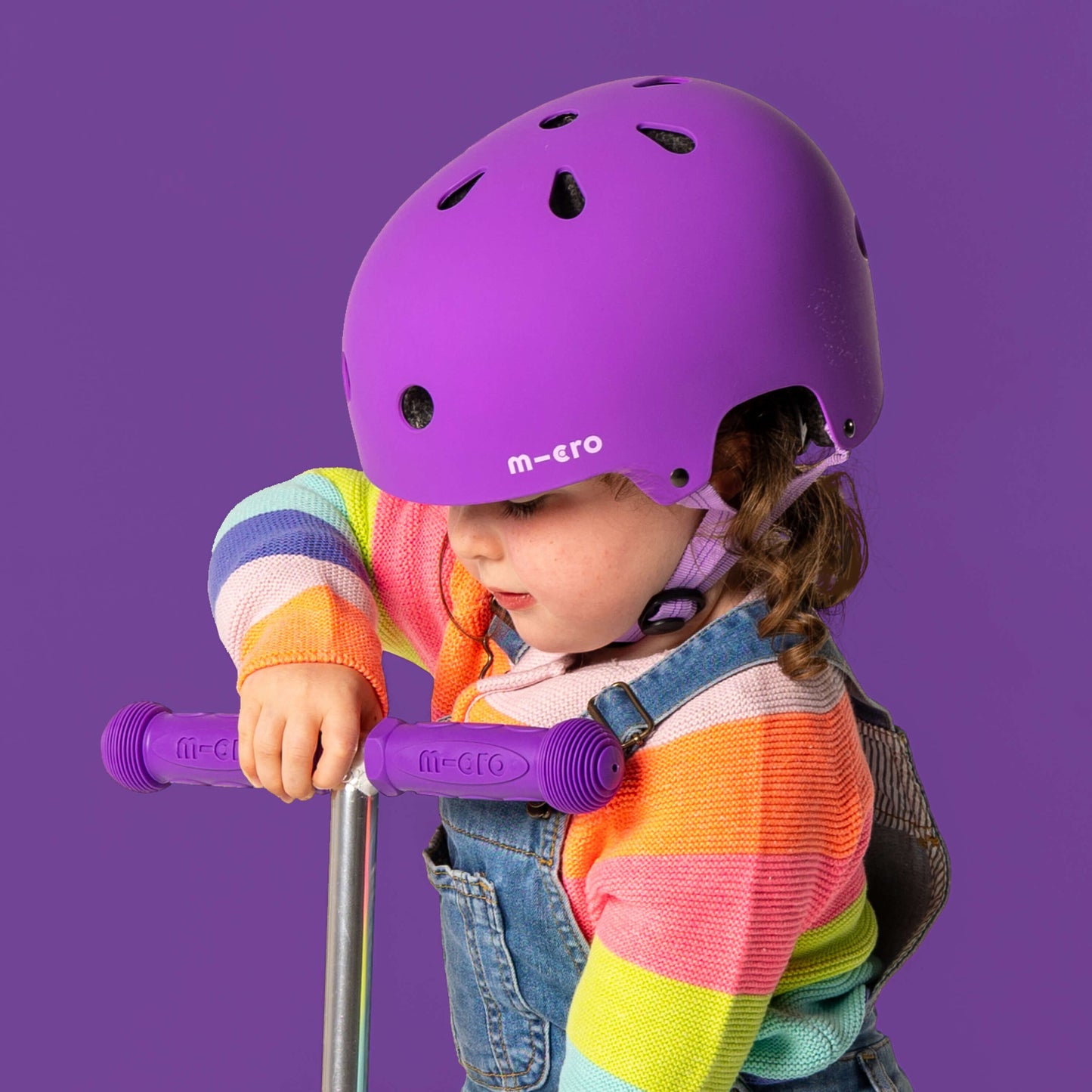 Plain Helmet for Bikes and Scooters: Purple
