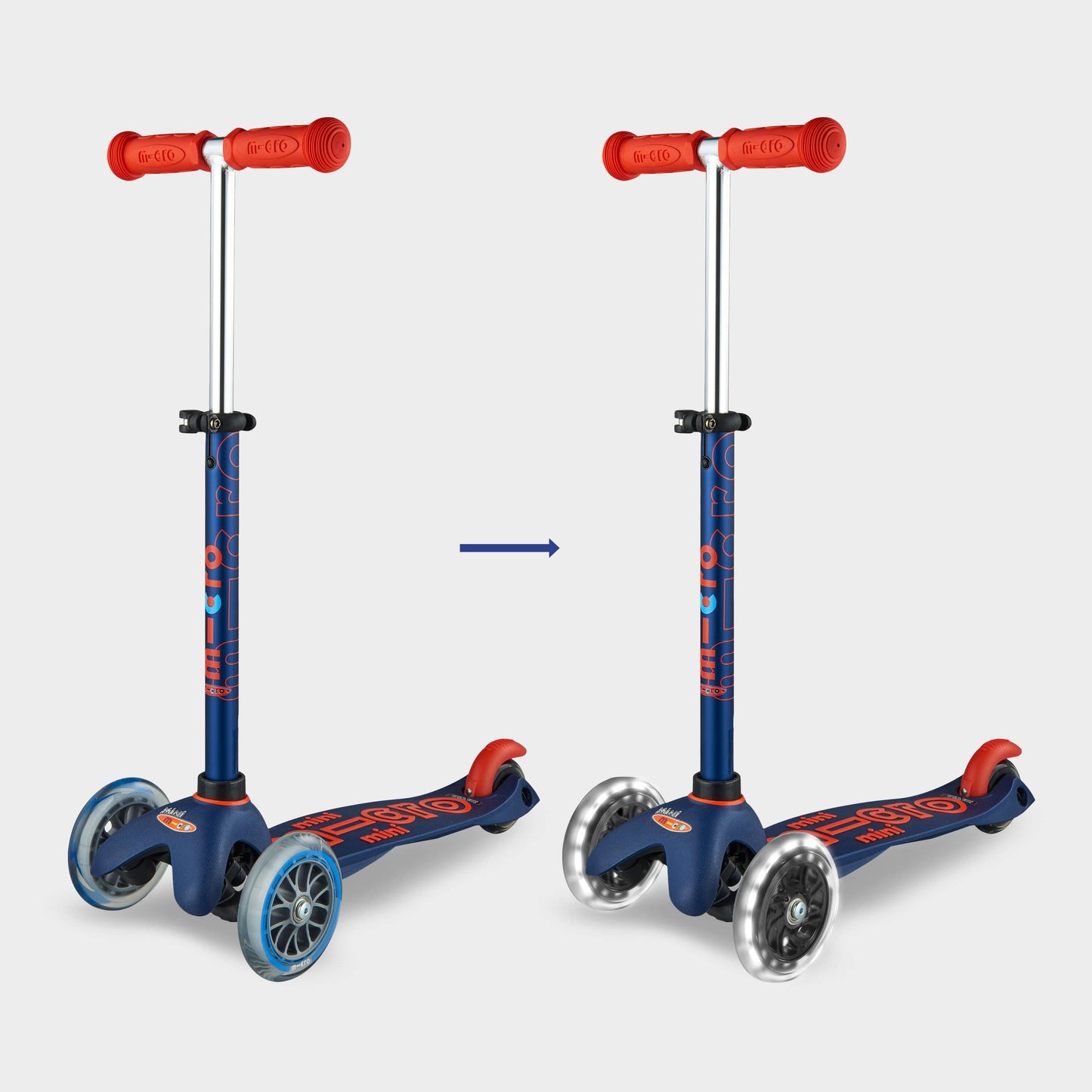 Mini Micro LED Front Wheels: Light up