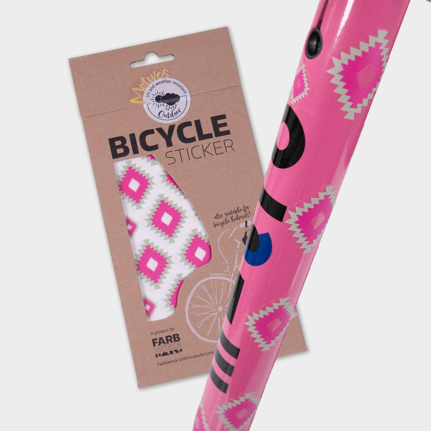 Scooter, Bike and Accessory Stickers Pack of 48 Stickers: Pink Print