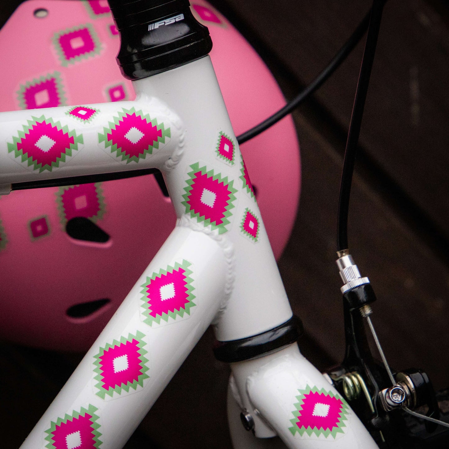 Scooter, Bike and Accessory Stickers Pack of 48 Stickers: Pink Print