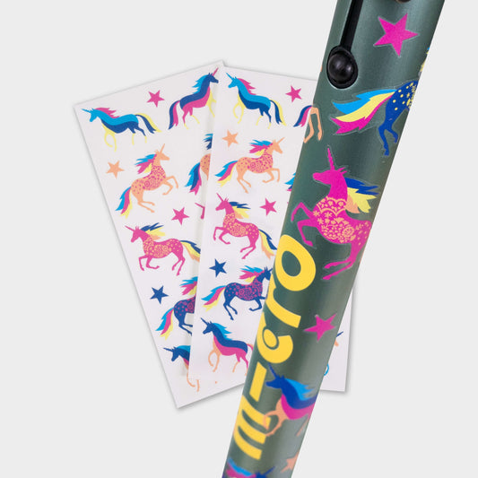 Scooter, Bike and Accessory Stickers Pack of 34 Stickers: Unicorn