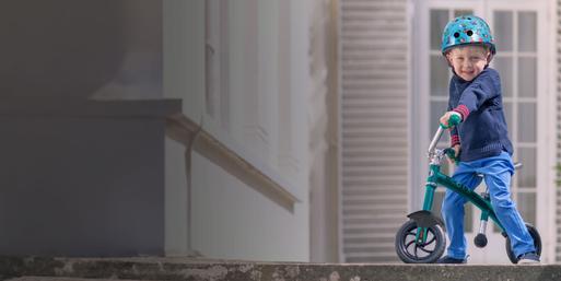 Balance bike and helmet on sale