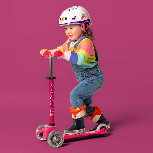 Mini Micro 3in1 DELUXE Push Along Scooter Pink Micro Scooters